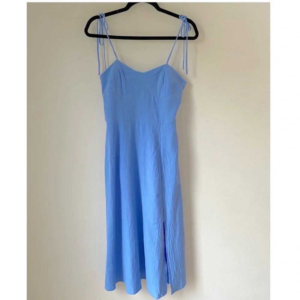 CIDER Light Blue Corset Midi Dress Med - Picture 2 of 12